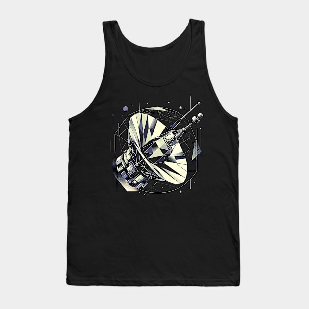 Abstract Cosmic Array | Geometric Satellite Dish Tee | Stellar Exploration Tank Top by Graphic Wonders Emporium